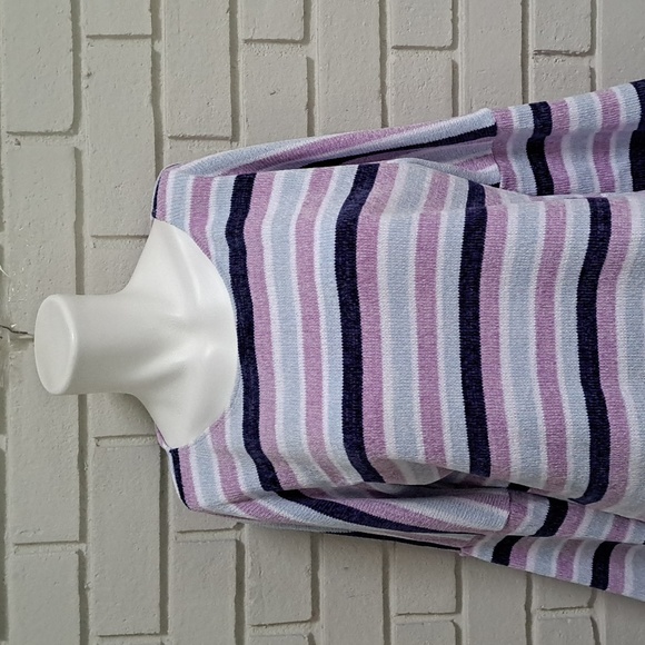 Chenault Striped Boho Sleeve Soft Fuzzy Sweater. Size Medium NWT - Picture 2 of 9